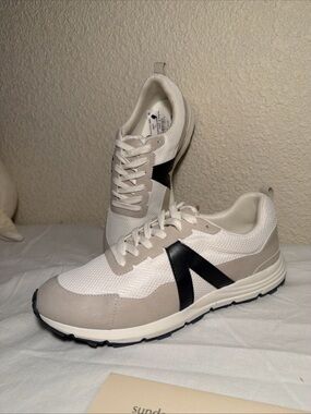 MIA Men's White, Light Gray & Navy Low-Top Sneakers